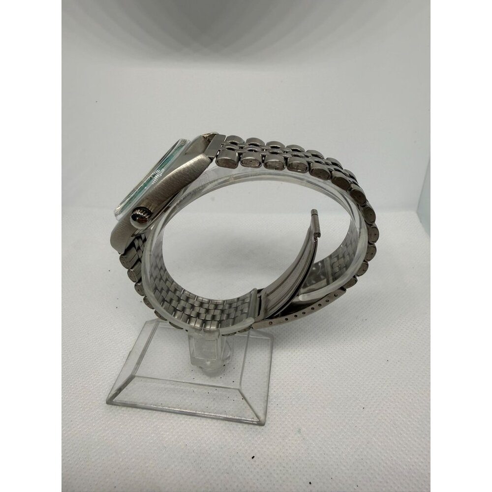 Vintage HMT Automatic 17 Jewels Watch Stainless Steel Band & Aqua Dial - Picture 3 of 11